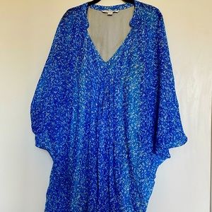 Diane von Furstenberg Fleurette Silk Dress, Blue White DVF Size 8